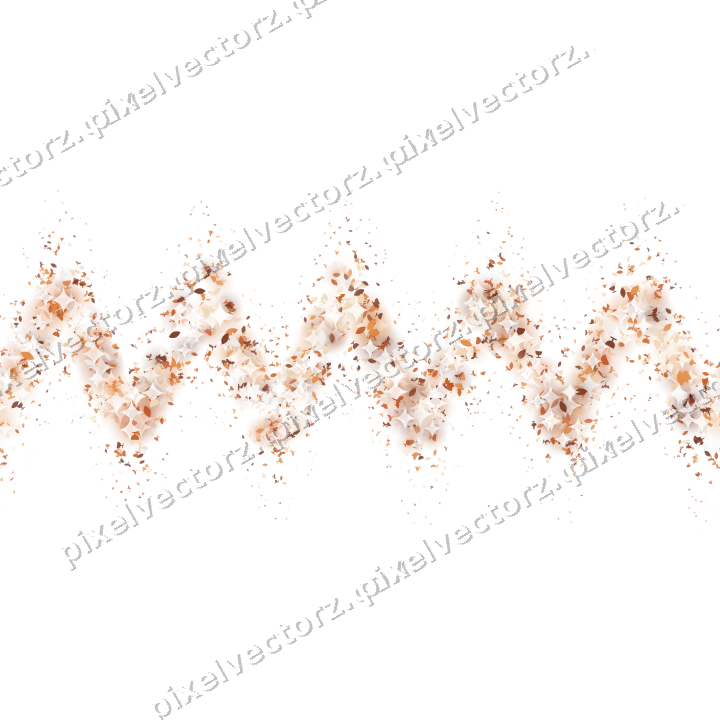 Seamless glitter wave on a transparent background