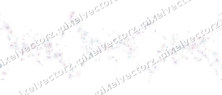 Seamless glitter garland of crescents on a transparent background