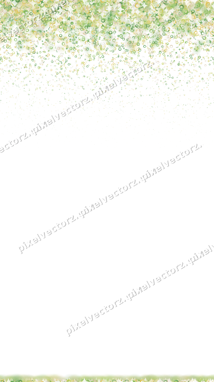 Seamless falling glitter in lime on a transparent background