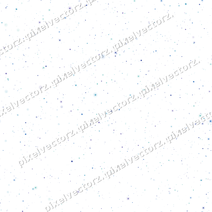 Seamless glitter scatter of gifts in blue on a transparent background
