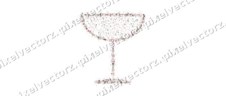 Seamless glitter champagne coupe in pink on a transparent background