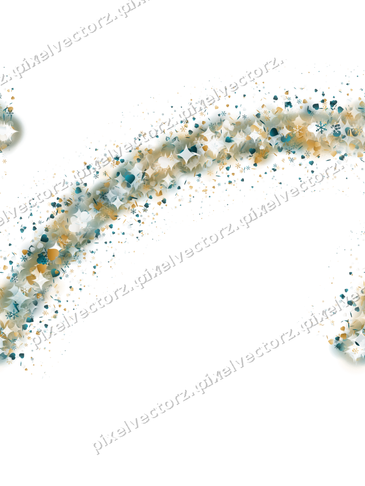 Seamless glitter arc in amber on a transparent background