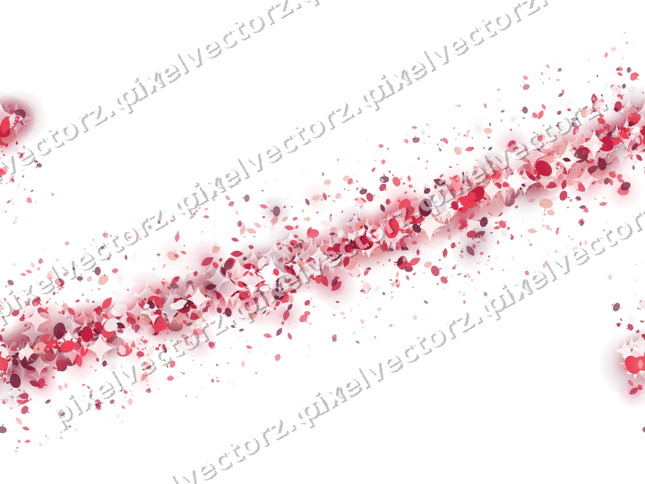 Seamless glitter arc in pink and red on a transparent background