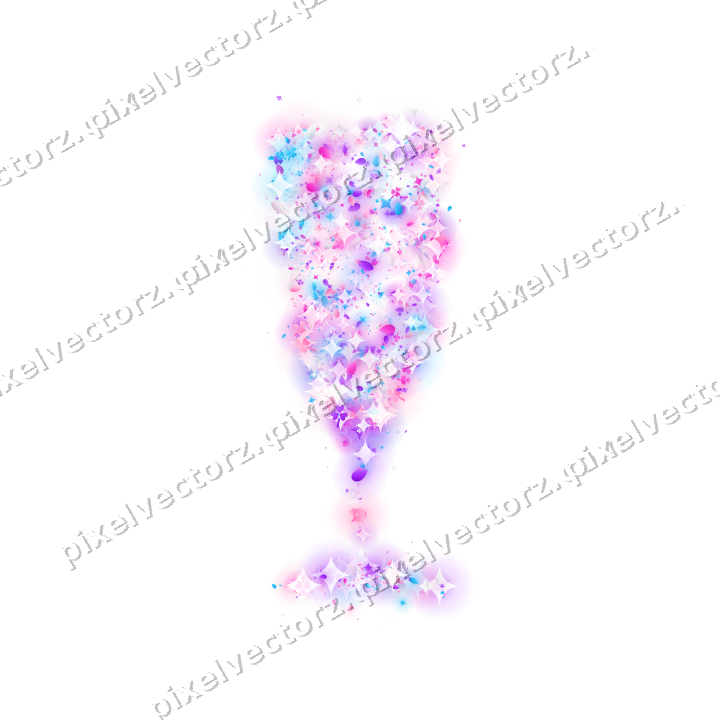 Seamless glitter champagne flute on a transparent background