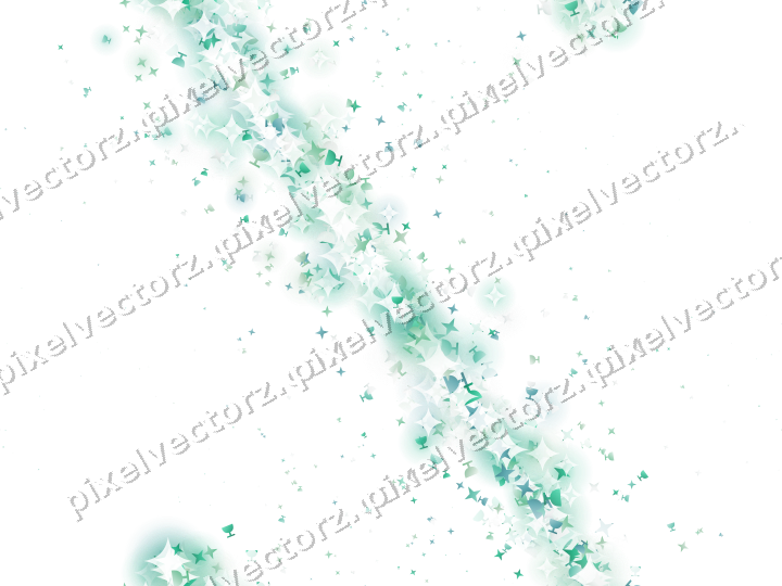 Seamless glitter band in green and teal on a transparent background