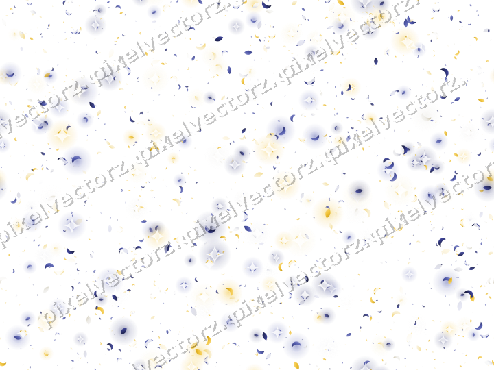 Seamless glitter scatter in dark blue on a transparent background