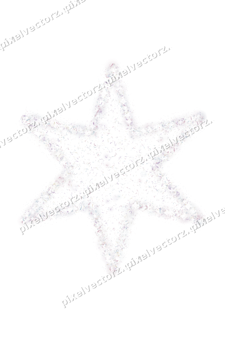 Seamless glitter star in pale pink on a transparent background