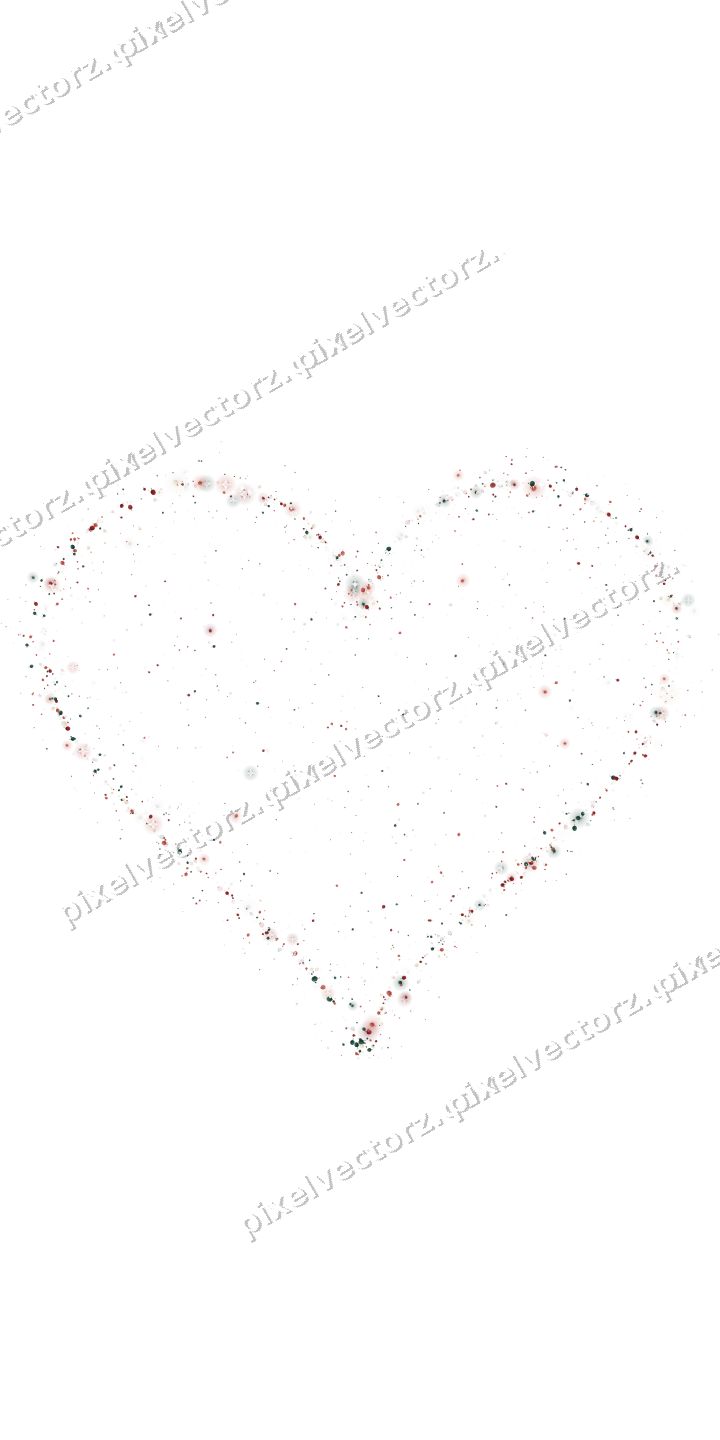 Seamless glitter heart of balloons on a transparent background