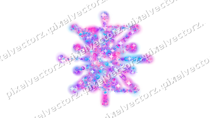 Seamless glitter firework in magenta on a transparent background