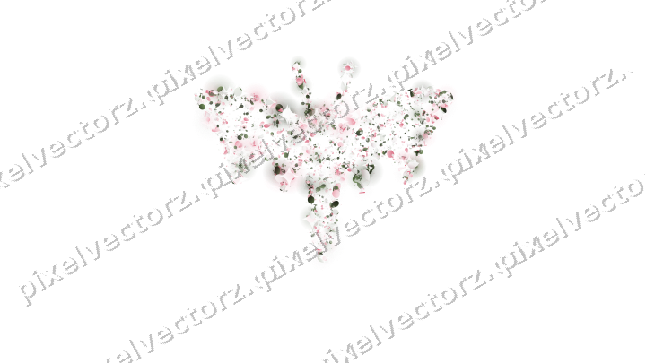 Seamless glitter bat in pink and dark lime on a transparent background