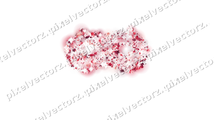 Seamless glitter carnival mask in pink on a transparent background