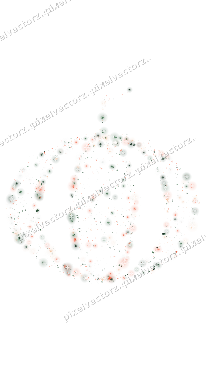 Seamless glitter pumpkin in dark green on a transparent background
