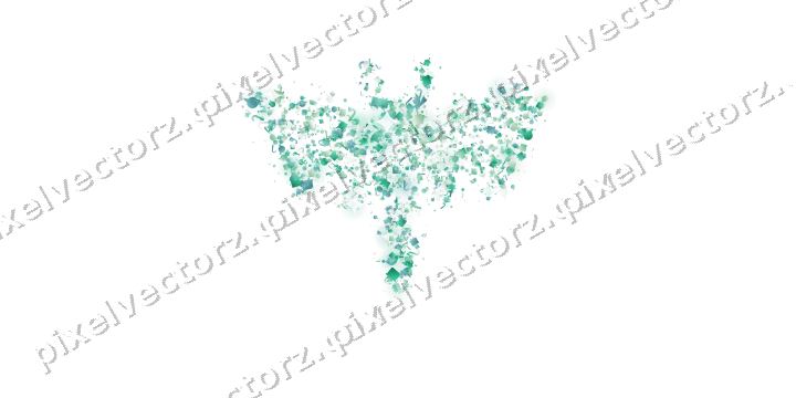 Seamless glitter bat in green and teal on a transparent background