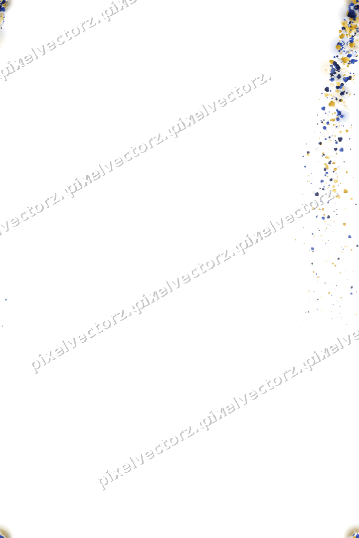 Seamless star trail of hearts and balloons on a transparent background
