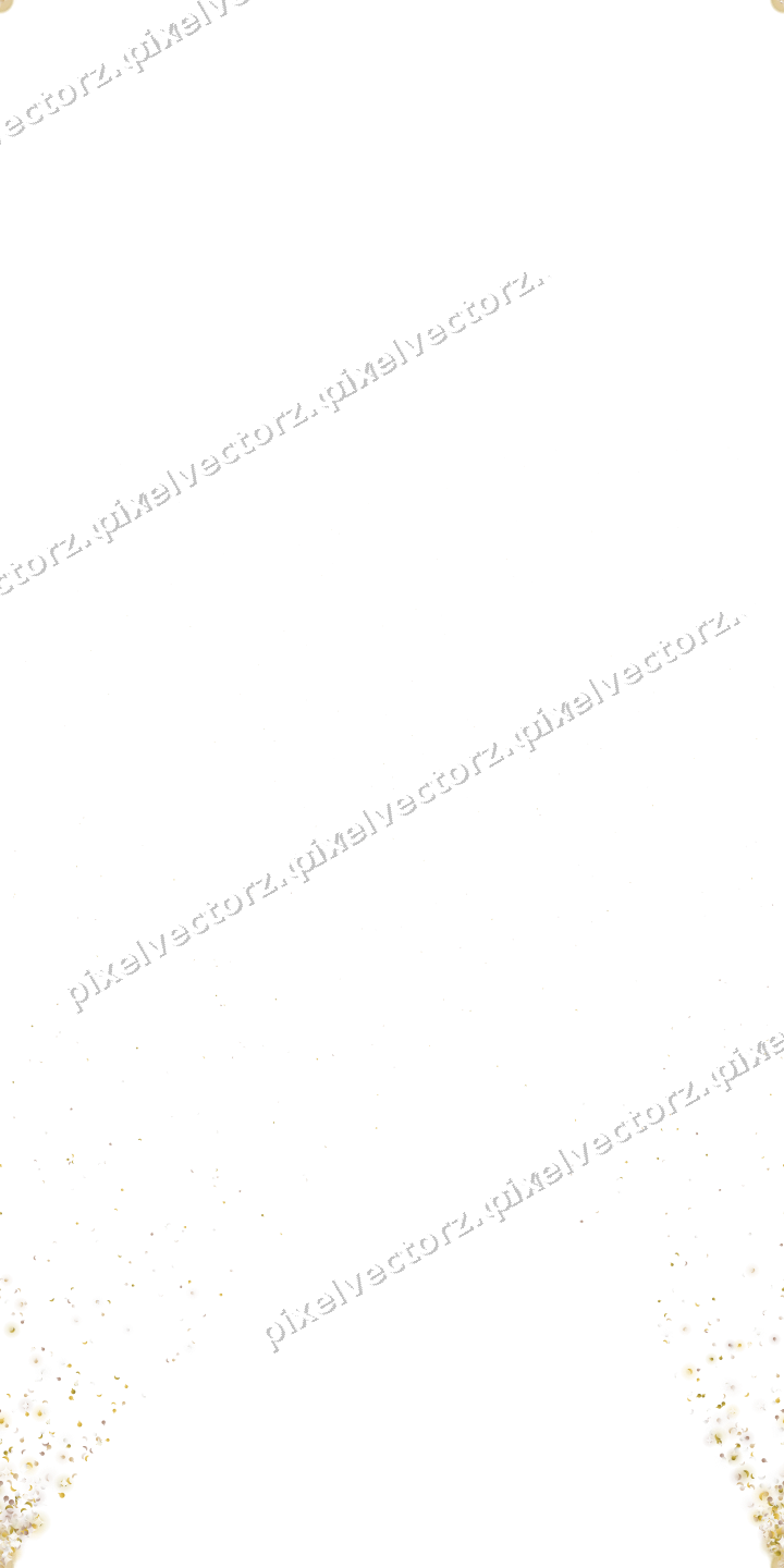 Seamless glitter corner in amber on a transparent background