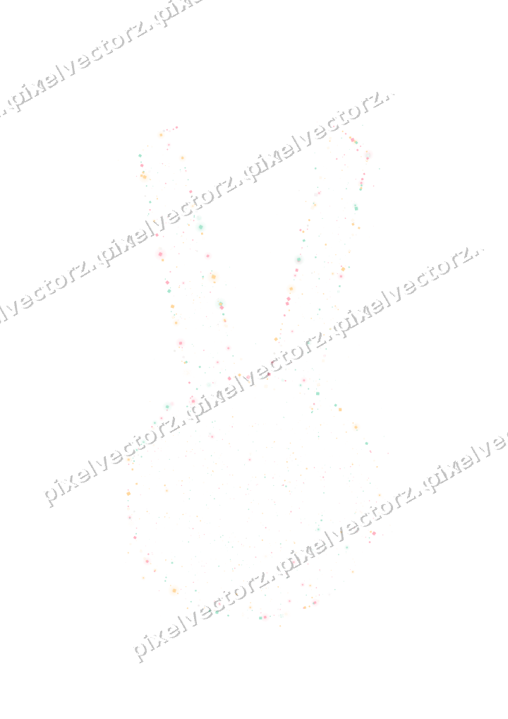 Seamless glitter easter bunny of gifts on a transparent background
