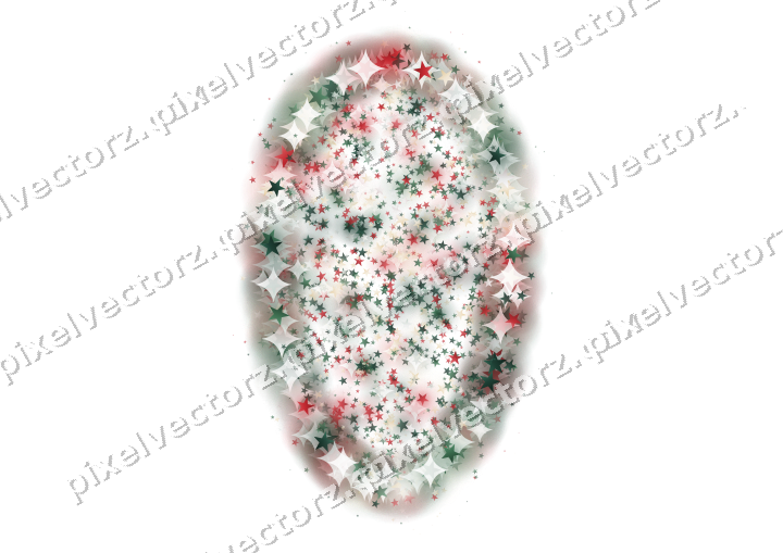 Seamless glitter easter egg of stars on a transparent background