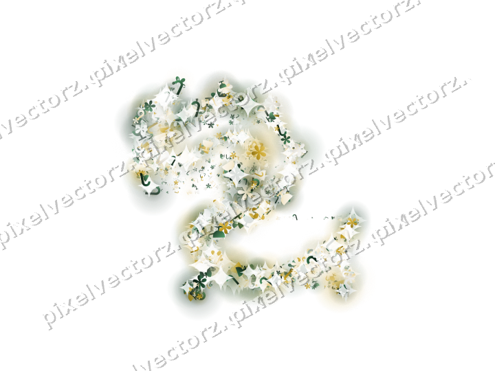 Seamless glitter dragon in dark green on a transparent background