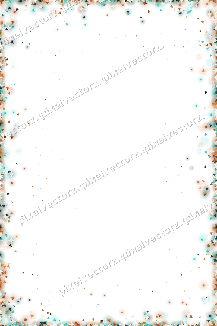 Seamless glitter border of triangles on a transparent background