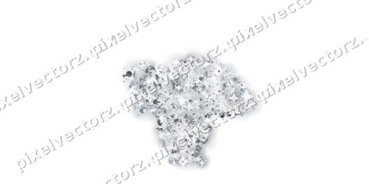 Seamless glitter turkey in pale blue on a transparent background