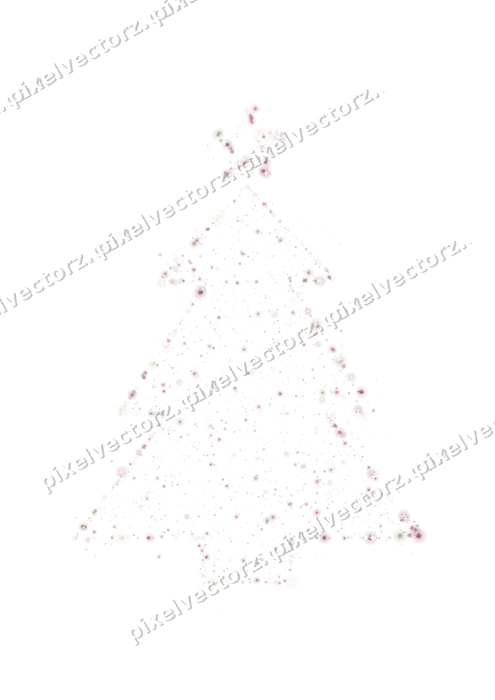 Seamless glitter christmas tree on a transparent background