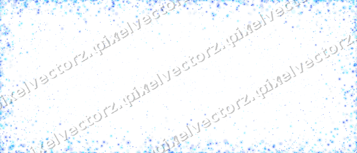 Seamless glitter vignette in cyan and blue on a transparent background