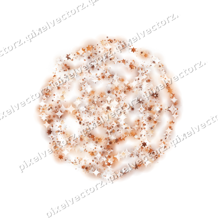 Seamless glitter spider web of stars on a transparent background
