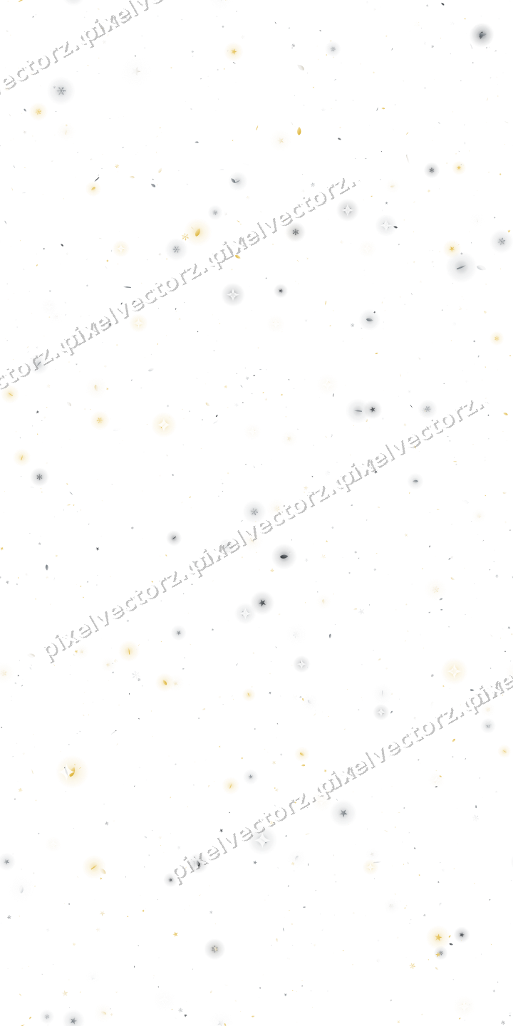 Seamless glitter scatter in amber and grey on a transparent background