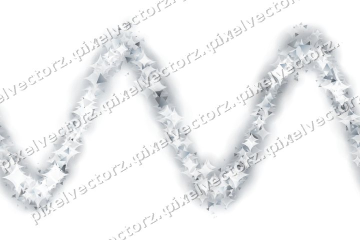 Nahtlose Glitzerwelle aus Dreiecken auf transparentem Grund