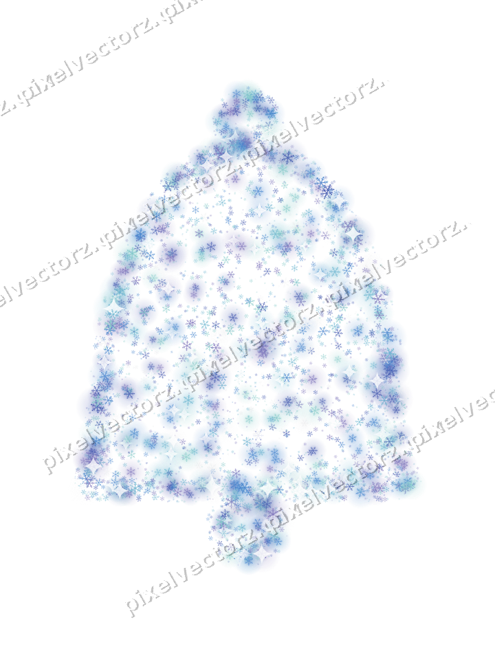 Seamless glitter bell of snowflakes on a transparent background