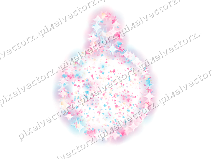 Seamless glitter bauble in pink and cyan on a transparent background