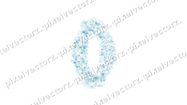 Seamless glitter lantern of hearts in cyan on a transparent background