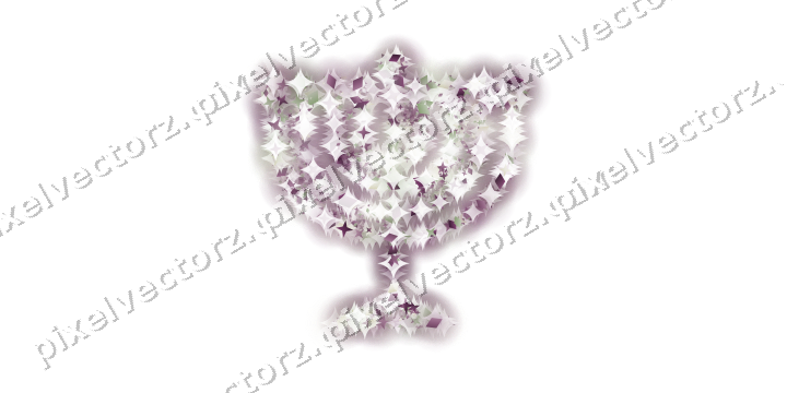 Seamless glitter menorah in dark magenta on a transparent background