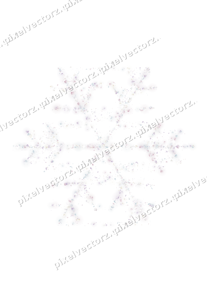 Seamless glitter snowflake in pale pink on a transparent background
