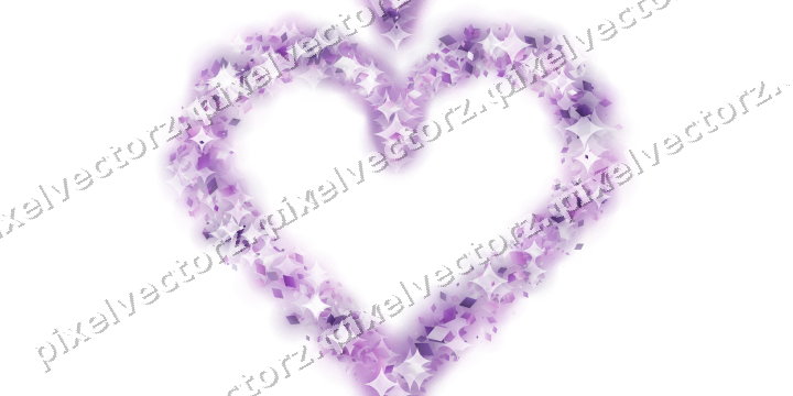 Nahtloses Glitzerherz aus Rauten in Violett auf transparentem Grund