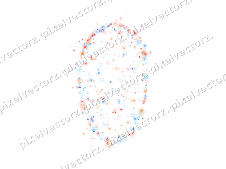 Seamless glitter easter egg in blue on a transparent background