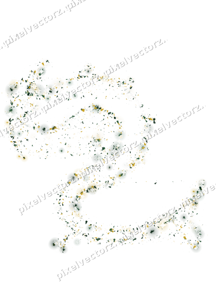 Seamless glitter dragon of christmas trees on a transparent background