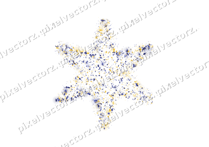 Seamless glitter star in dark blue on a transparent background
