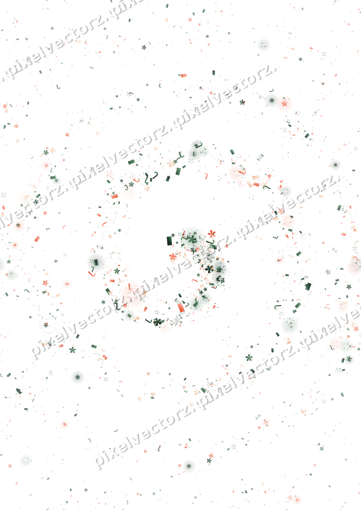 Seamless glitter spiral in dark green on a transparent background