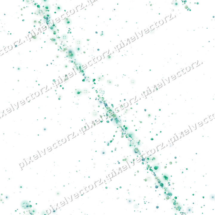 Seamless glitter band in green and teal on a transparent background