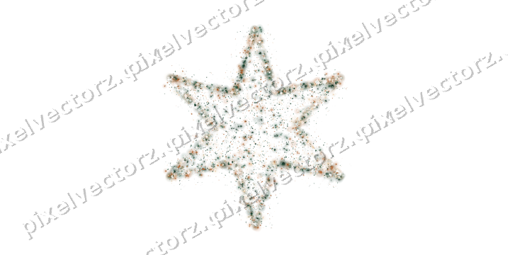 Seamless glitter star in dark green on a transparent background