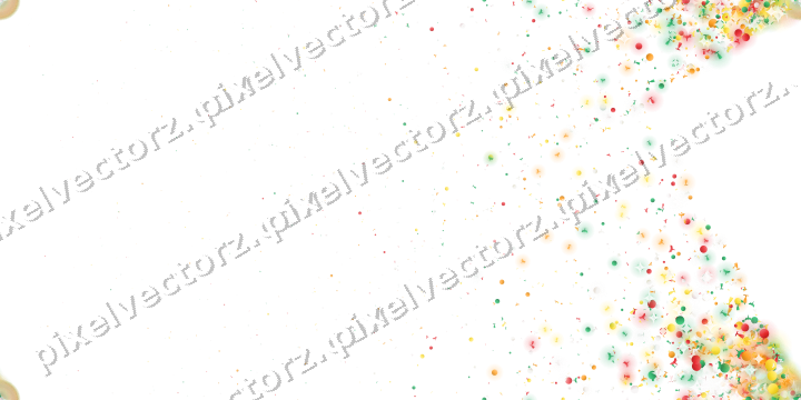 Seamless glitter corner in red and orange on a transparent background