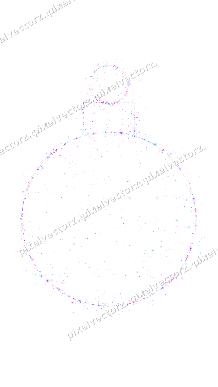 Seamless glitter bauble in magenta on a transparent background