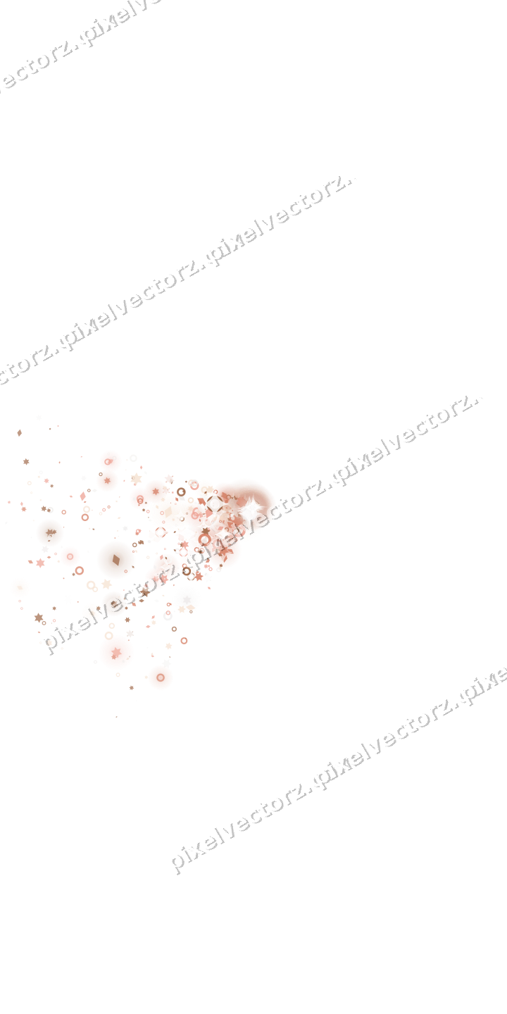 Nahtloser Glitzerfächer aus Sternen und Ringen auf transparentem Grund