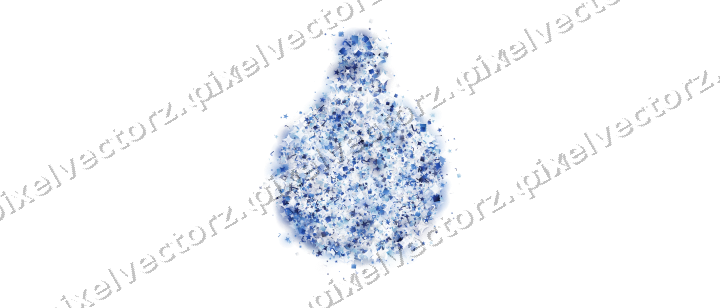 Seamless glitter bauble in blue and cyan on a transparent background