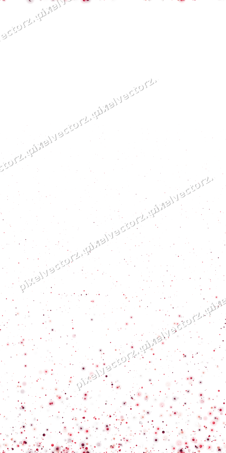 Seamless rising glitter of bells and dots on a transparent background