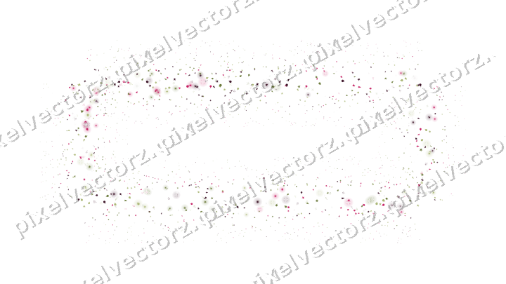 Seamless glitter frame in lime and pink on a transparent background