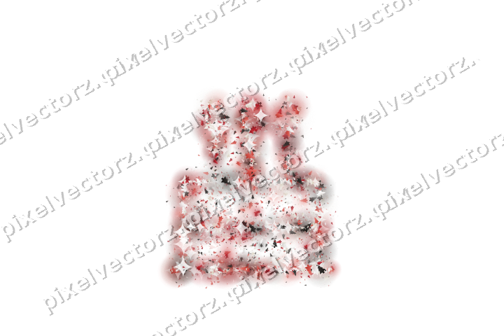 Seamless glitter birthday cake in red on a transparent background