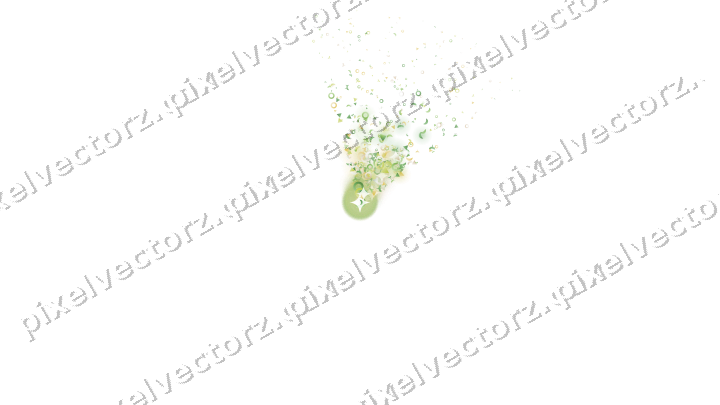 Seamless glitter corner in lime and yellow on a transparent background