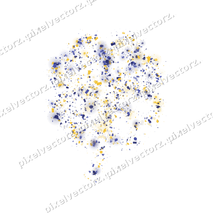 Seamless glitter clover leaf in dark blue on a transparent background